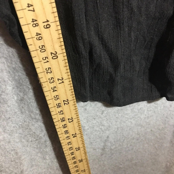 Womens Chicos Swimsuit Coverup Button Up Shirt Dress Black Sheer Casual Summer - Picture 4 of 5